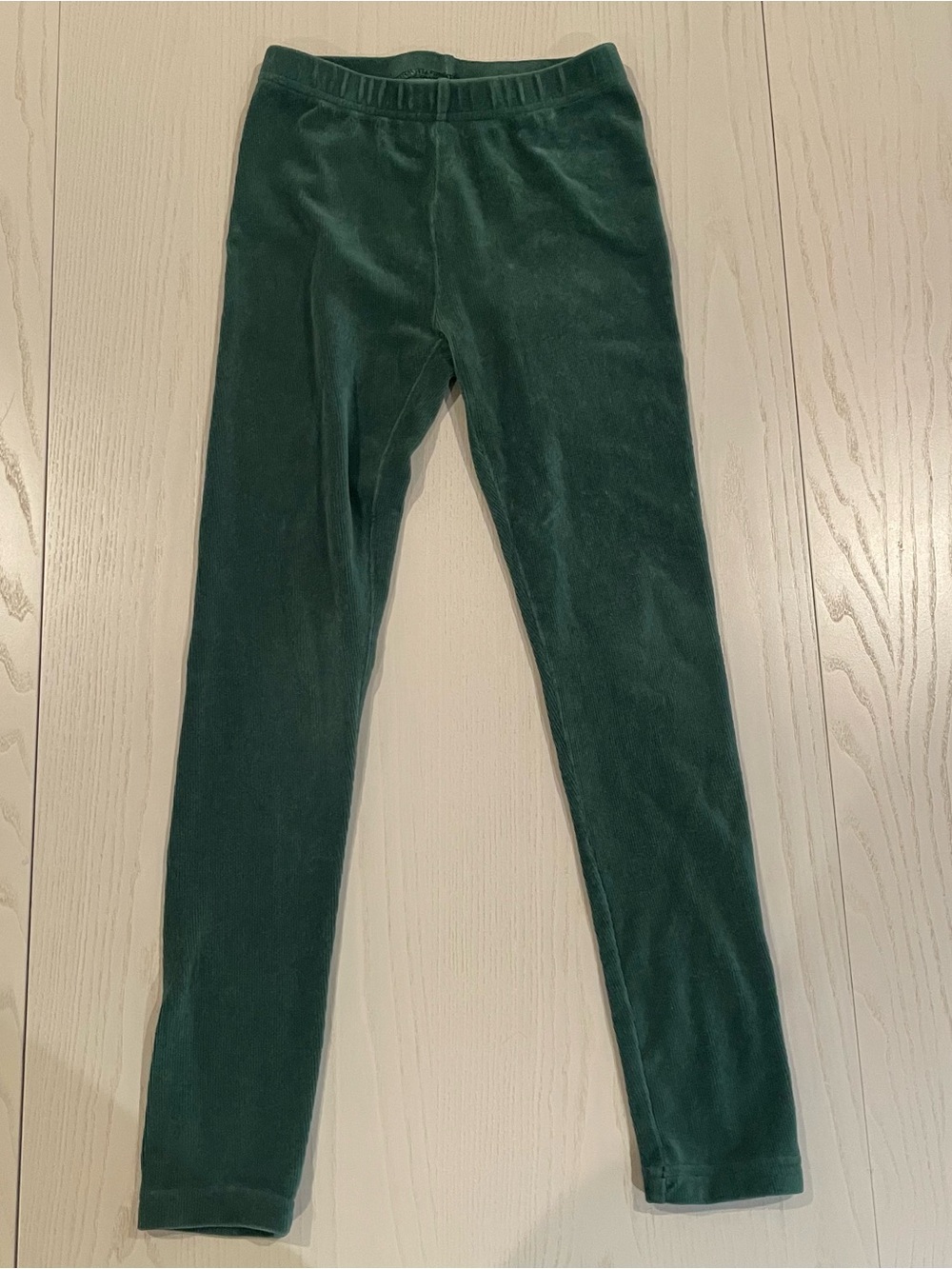 Hanna Andersson Ribbed Velour Leggings (Hunter Green) - Size 8 - Picture 2 of 4